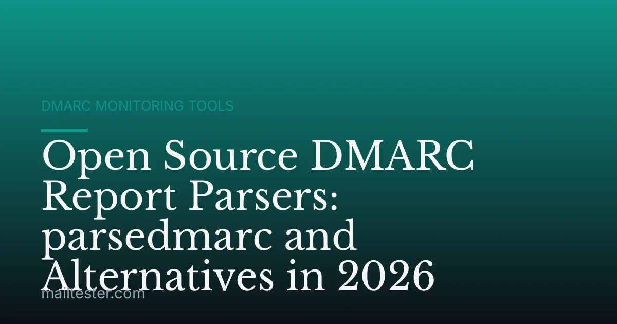 Open Source DMARC Report Parsers: parsedmarc and Alternatives in 2026