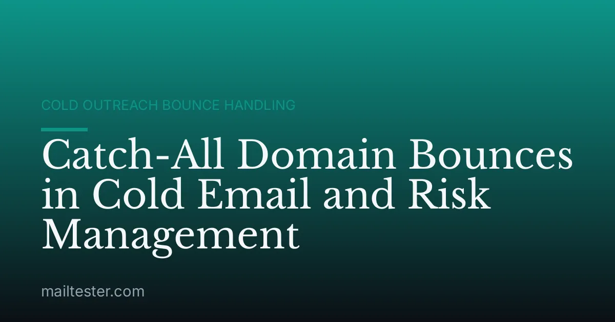 Catch-All Domain Bounces in Cold Email and Risk Management