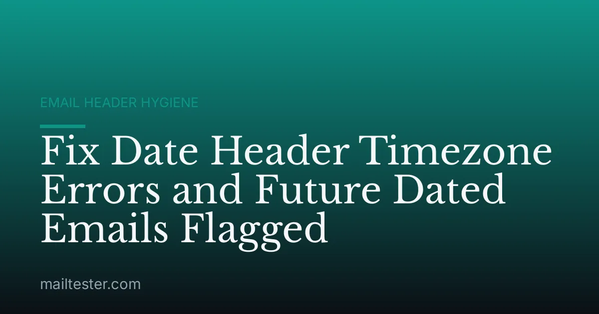 Fix Date Header Timezone Errors and Future Dated Emails Flagged