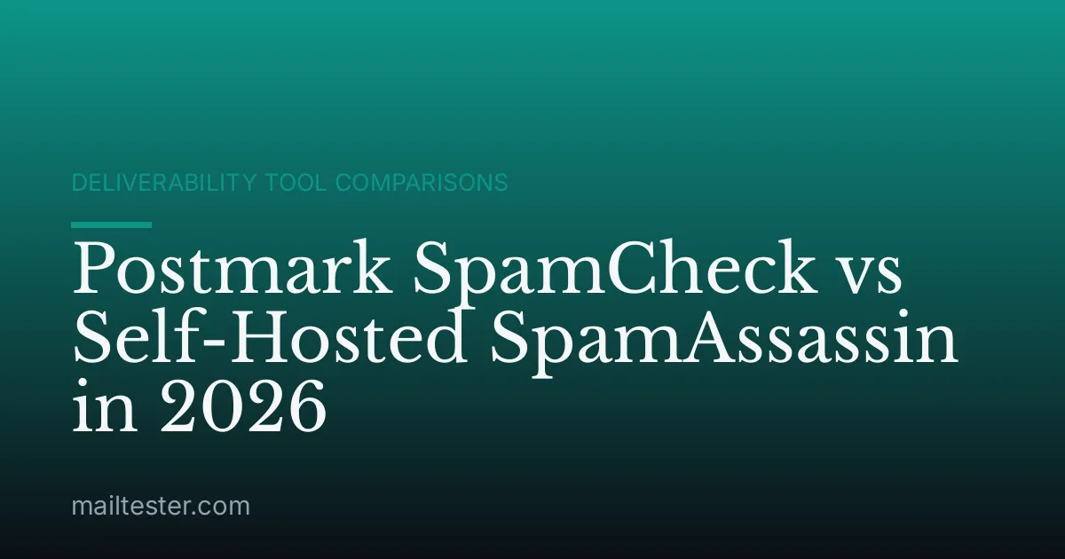 Postmark SpamCheck vs Self-Hosted SpamAssassin in 2026
