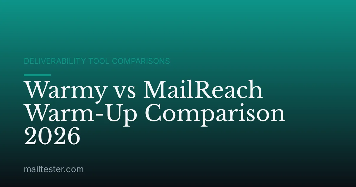 Warmy vs MailReach Warm-Up Comparison 2026