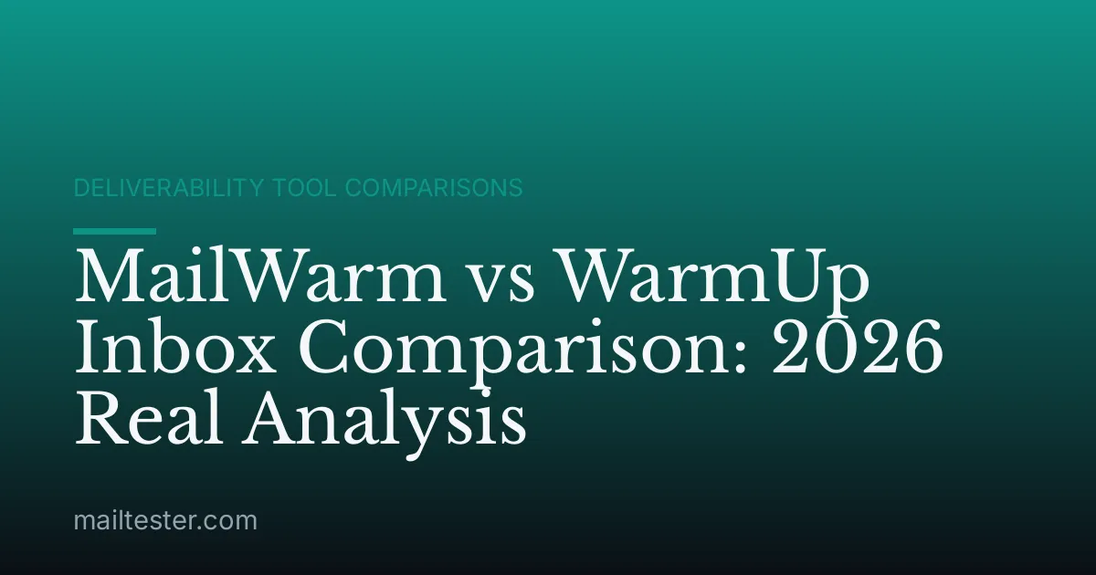 MailWarm vs WarmUp Inbox Comparison: 2026 Real Analysis