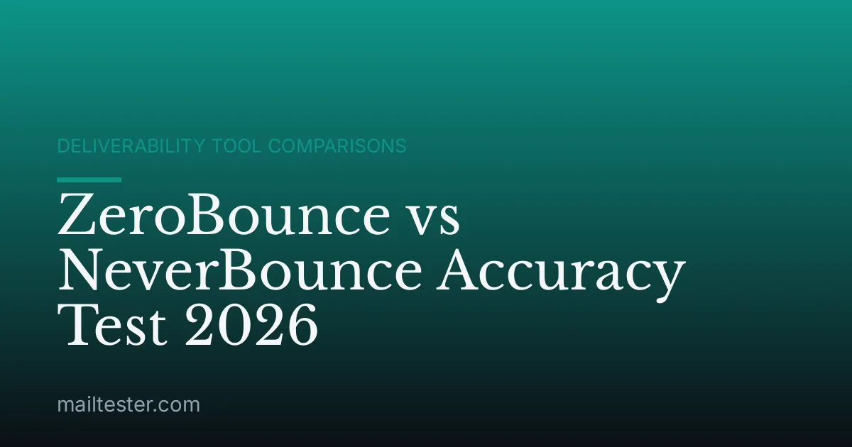 ZeroBounce vs NeverBounce Accuracy Test 2026