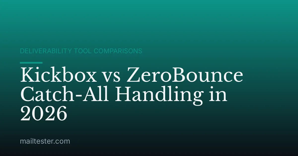 Kickbox vs ZeroBounce Catch-All Handling in 2026