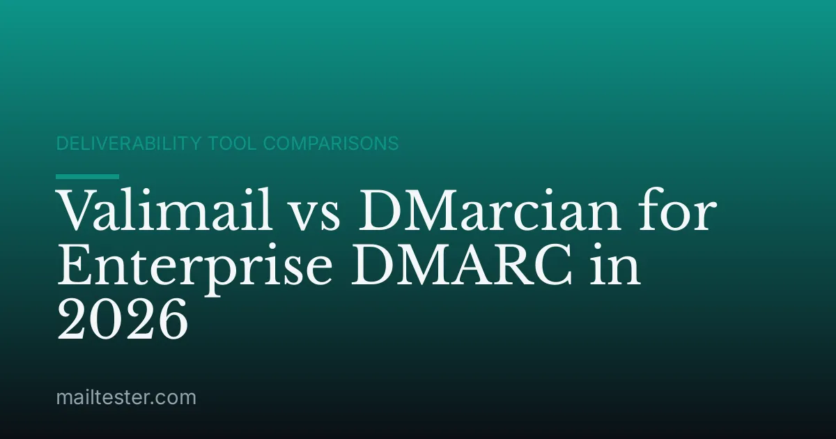 Valimail vs DMarcian for Enterprise DMARC in 2026