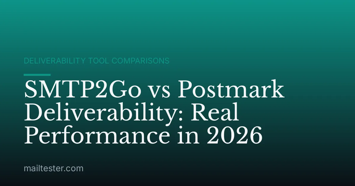 SMTP2Go vs Postmark Deliverability: Real Performance in 2026