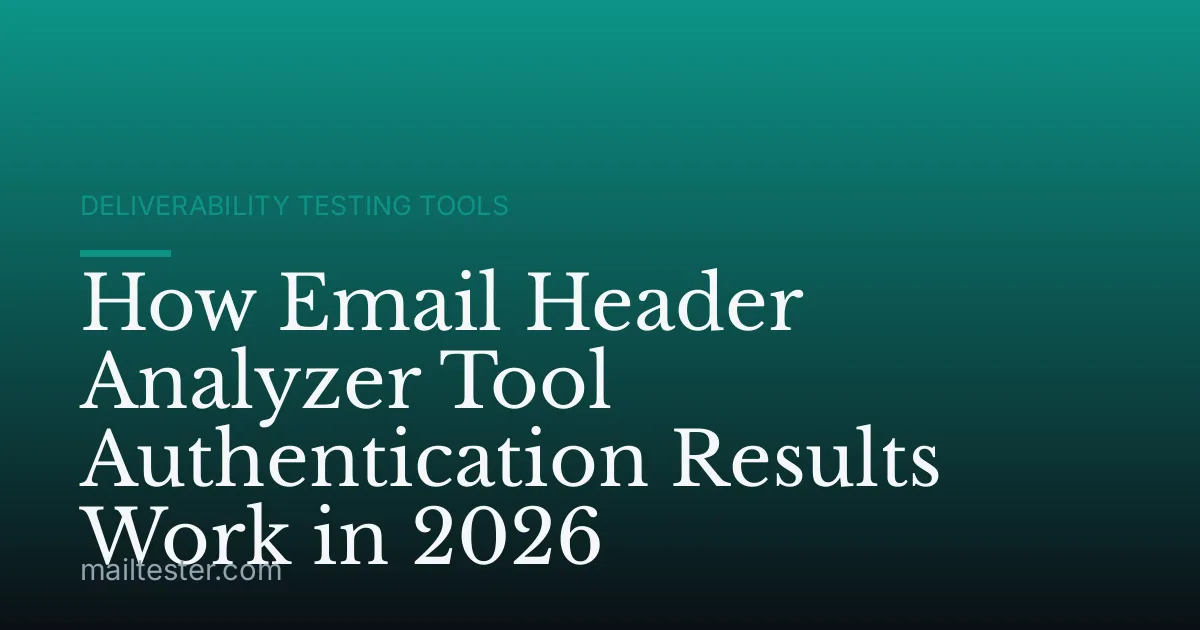 How Email Header Analyzer Tool Authentication Results Work in 2026