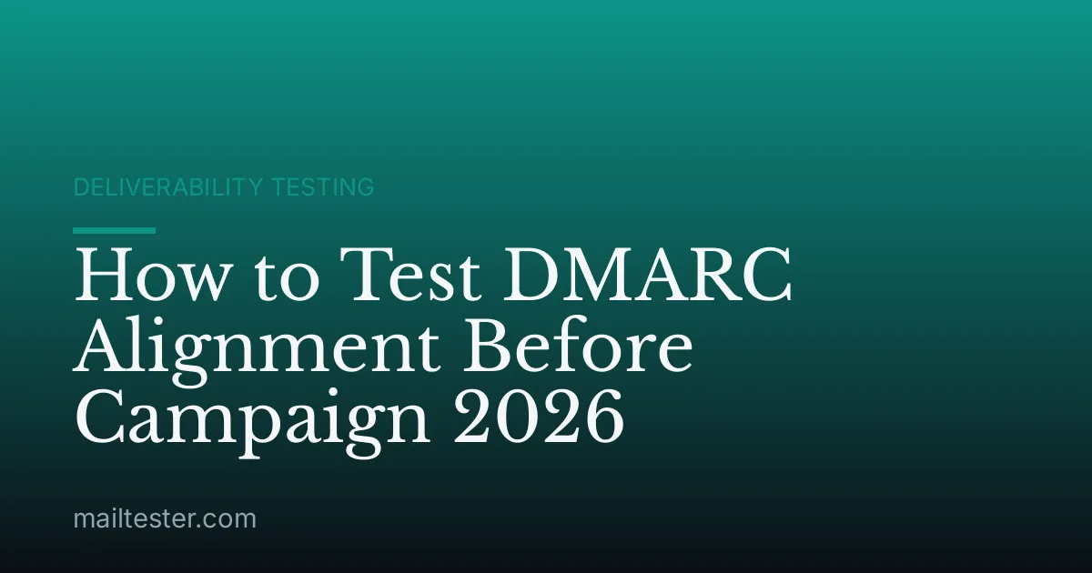 How to Test DMARC Alignment Before Campaign 2026