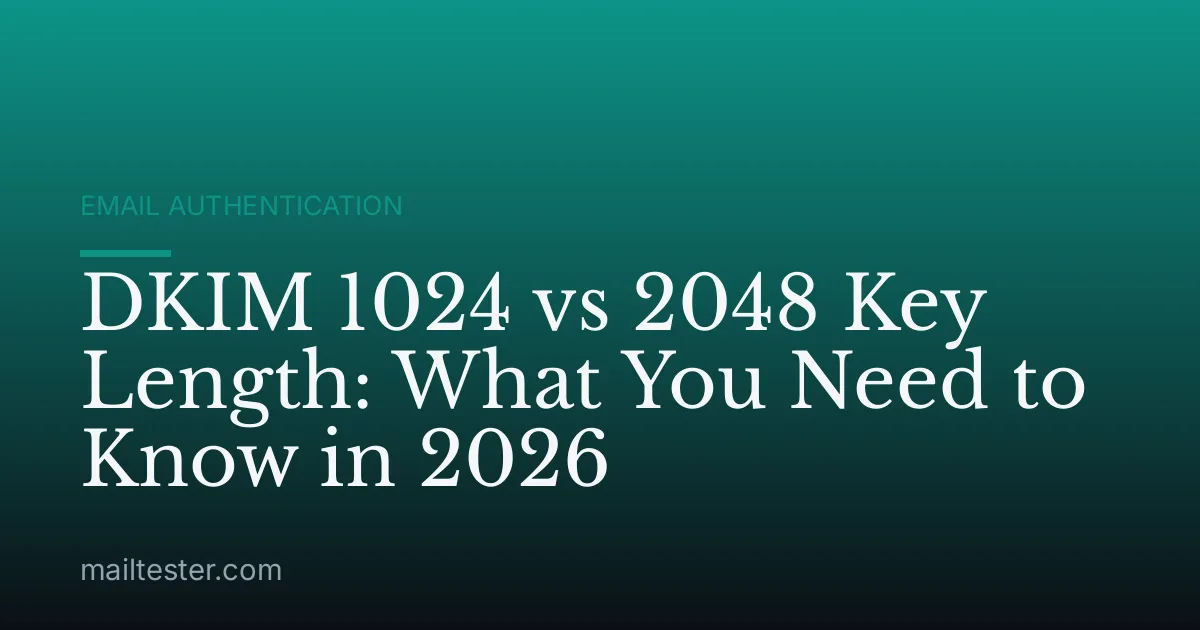 DKIM 1024 vs 2048 Key Length: What You Need to Know in 2026