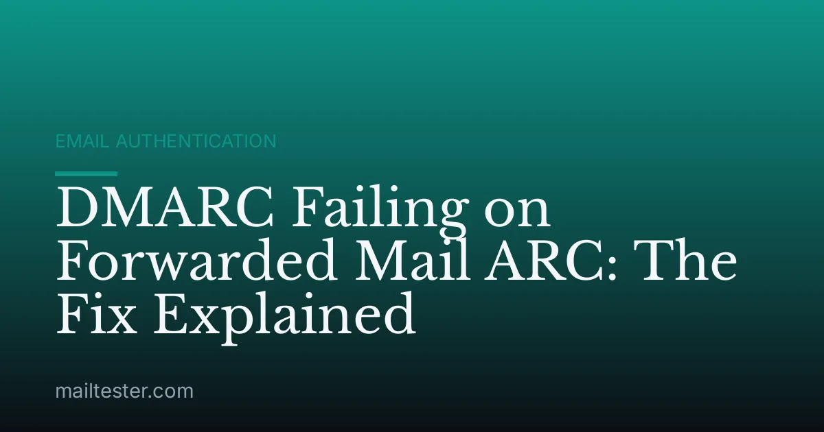 DMARC Failing on Forwarded Mail ARC: The Fix Explained