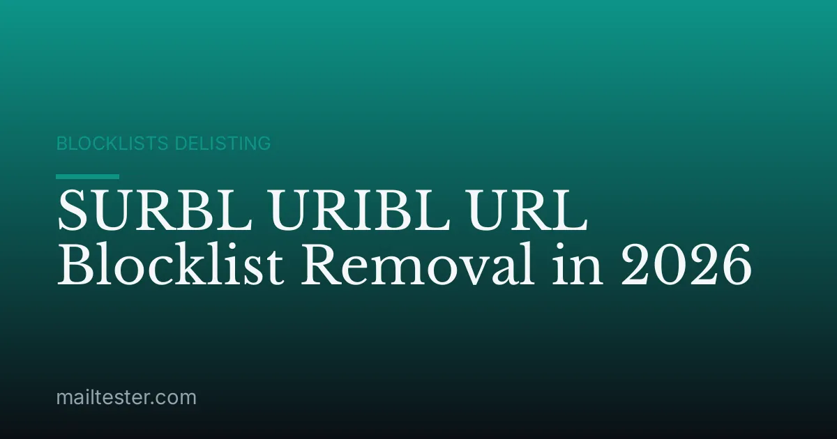 SURBL URIBL URL Blocklist Removal in 2026