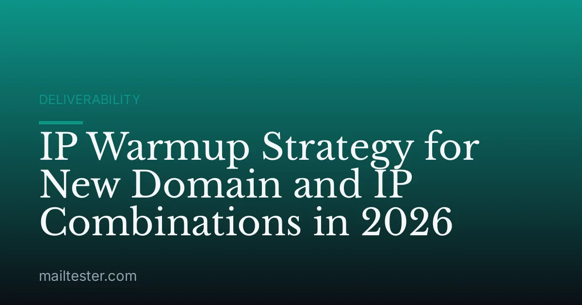 IP Warmup Strategy for New Domain and IP Combinations in 2026