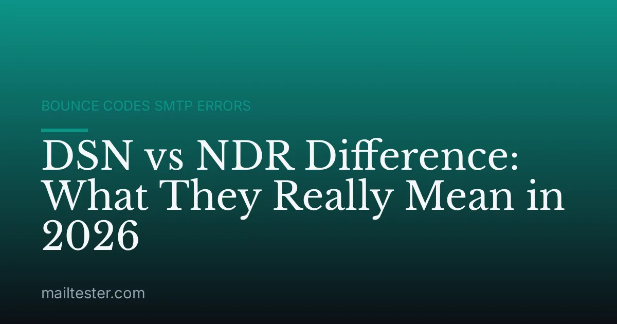 DSN vs NDR Difference: What They Really Mean in 2026