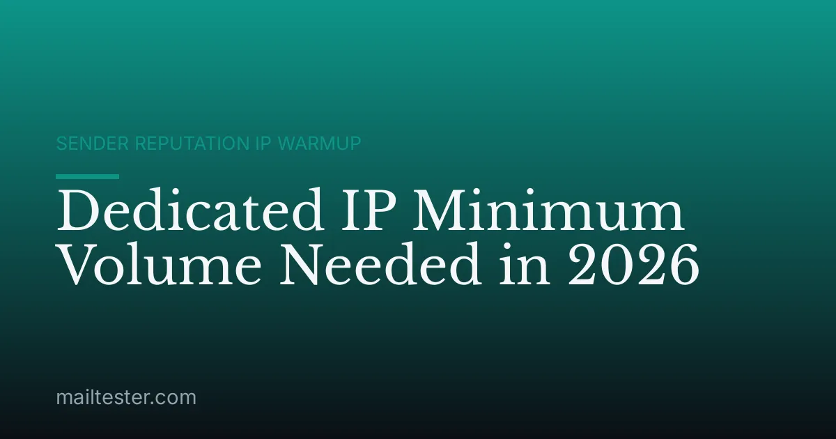 Dedicated IP Minimum Volume Needed in 2026