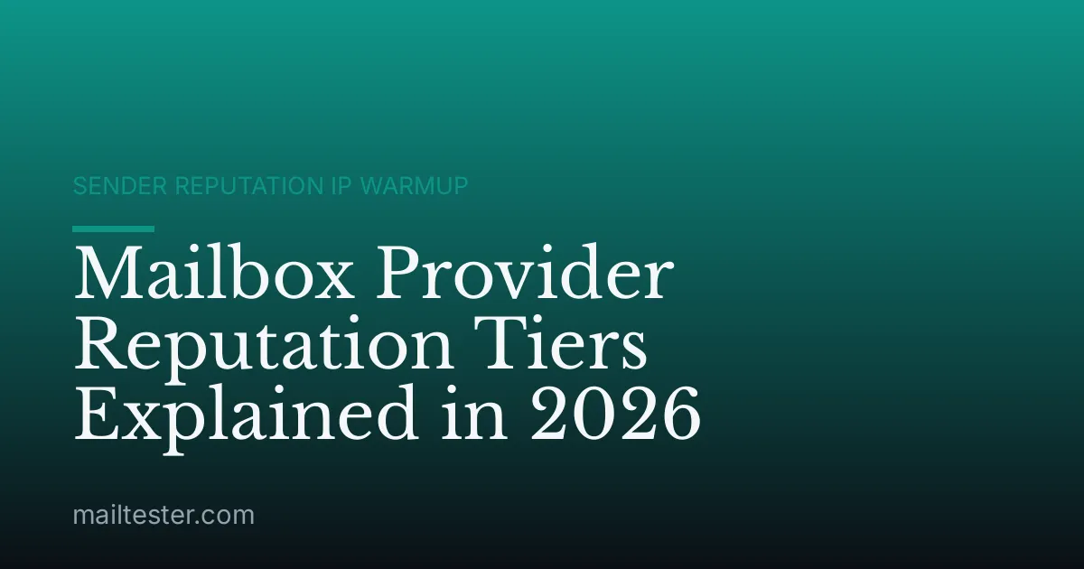 Mailbox Provider Reputation Tiers Explained in 2026