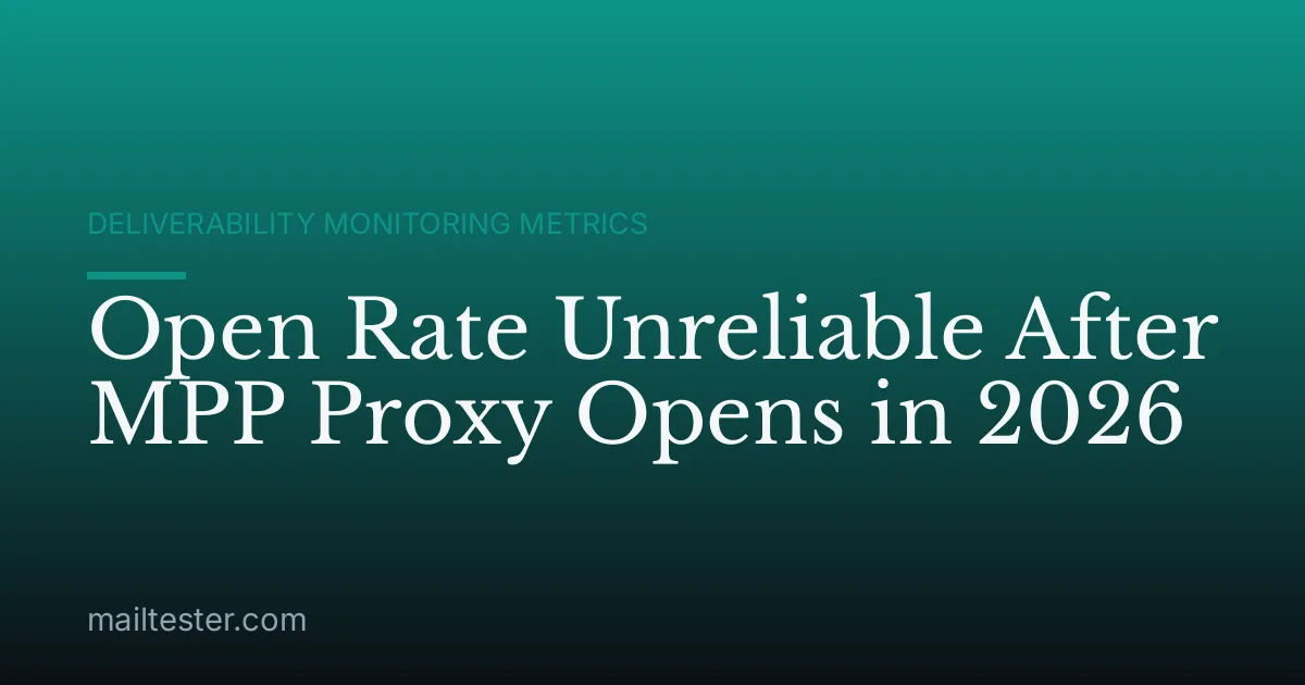 Open Rate Unreliable After MPP Proxy Opens in 2026