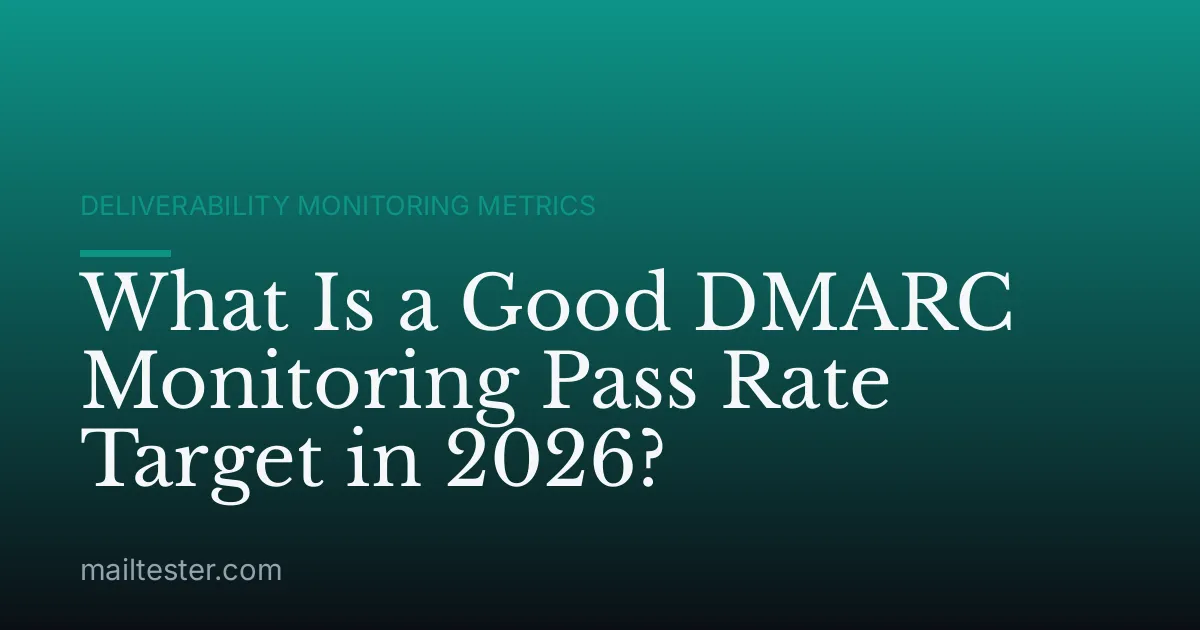 What Is a Good DMARC Monitoring Pass Rate Target in 2026?