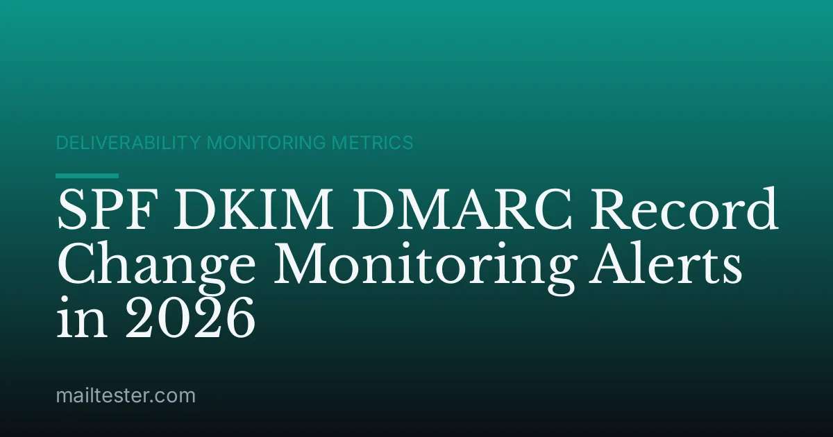 SPF DKIM DMARC Record Change Monitoring Alerts in 2026