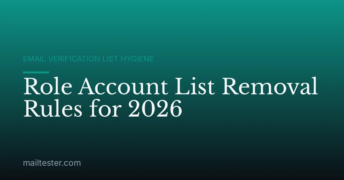 Role Account List Removal Rules for 2026