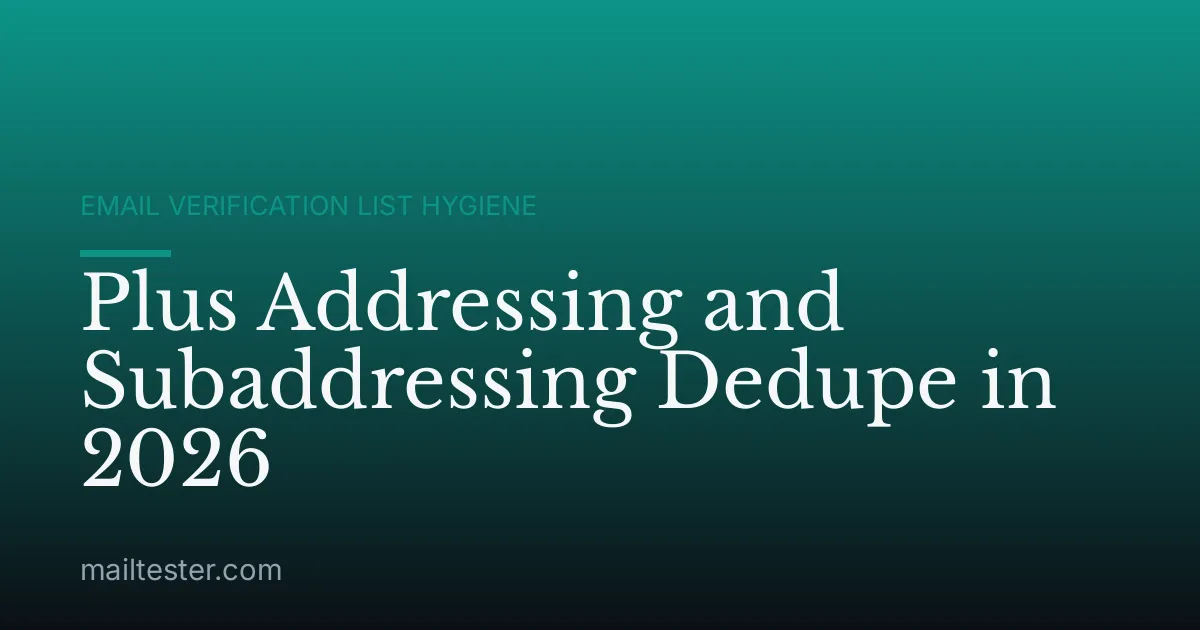 Plus Addressing and Subaddressing Dedupe in 2026