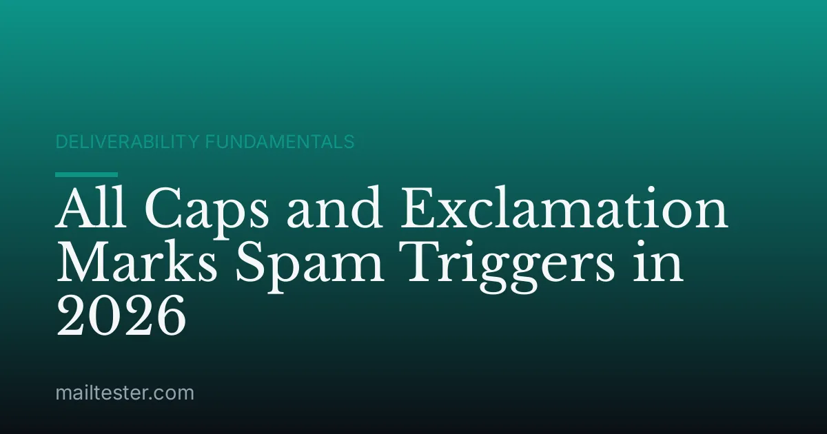 All Caps and Exclamation Marks Spam Triggers in 2026