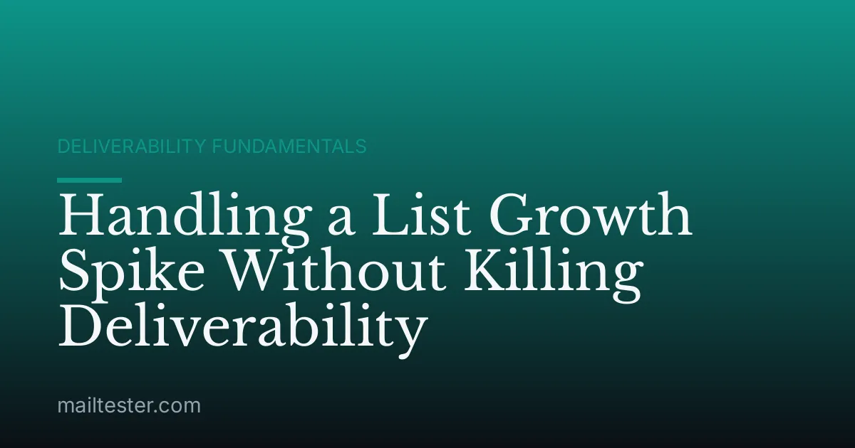 Handling a List Growth Spike Without Killing Deliverability