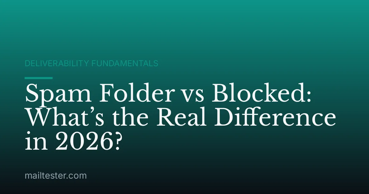 Spam Folder vs Blocked: What’s the Real Difference in 2026?