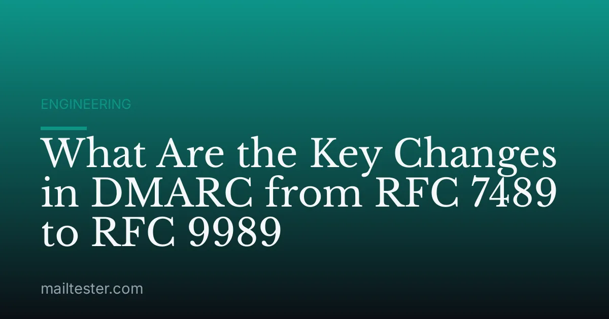 What Are the Key Changes in DMARC from RFC 7489 to RFC 9989