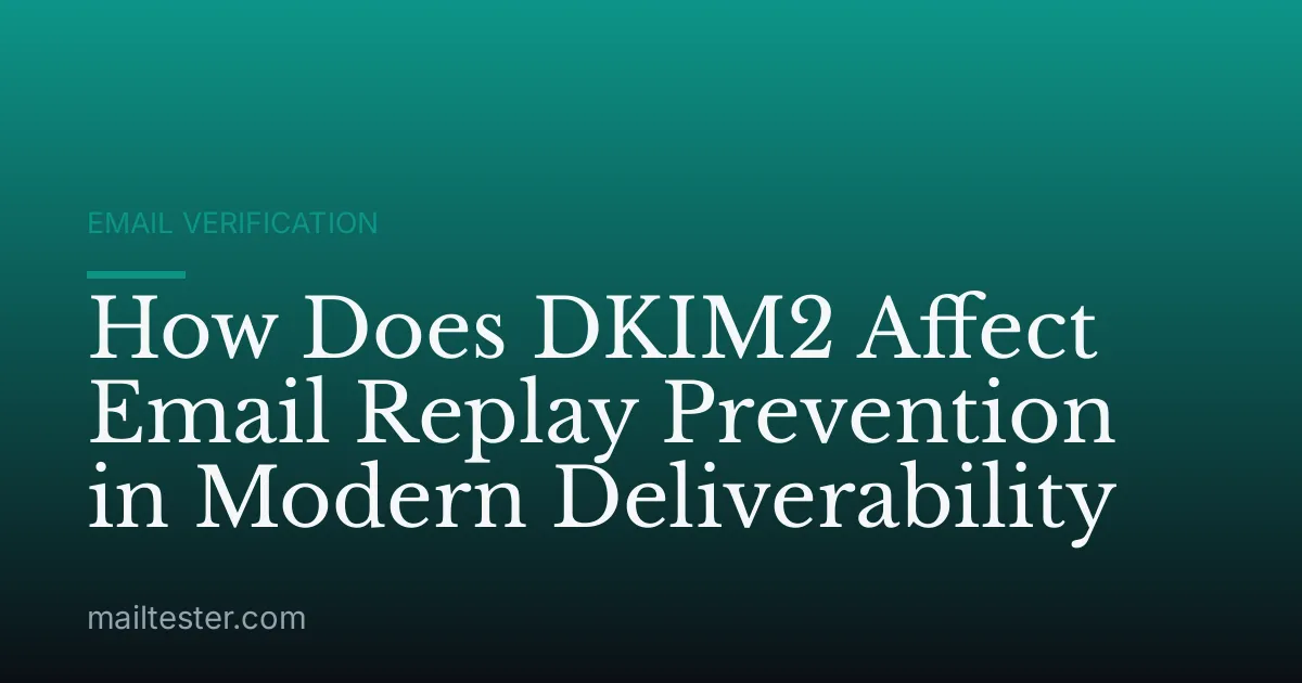 How Does DKIM2 Affect Email Replay Prevention in Modern Deliverability
