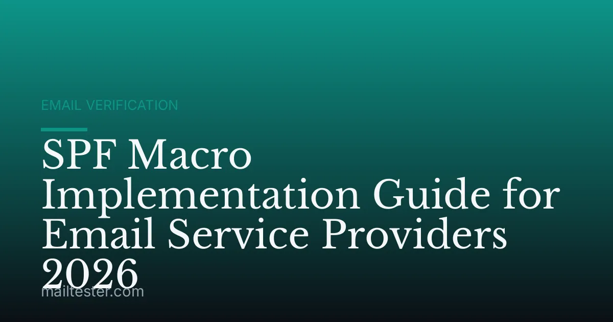 SPF Macro Implementation Guide for Email Service Providers 2026