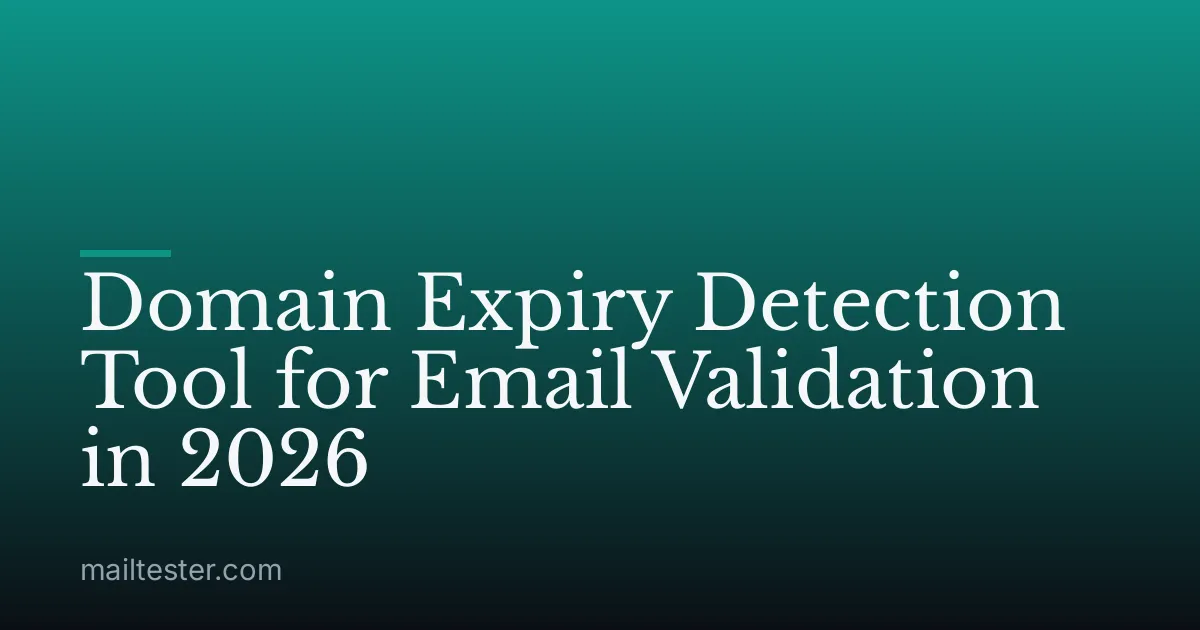 Domain Expiry Detection Tool for Email Validation in 2026