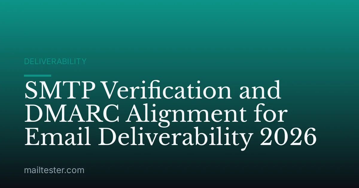 SMTP Verification and DMARC Alignment for Email Deliverability 2026