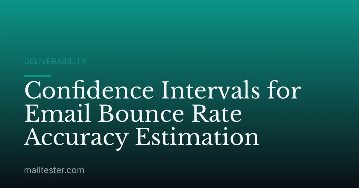 Confidence Intervals for Email Bounce Rate Accuracy Estimation
