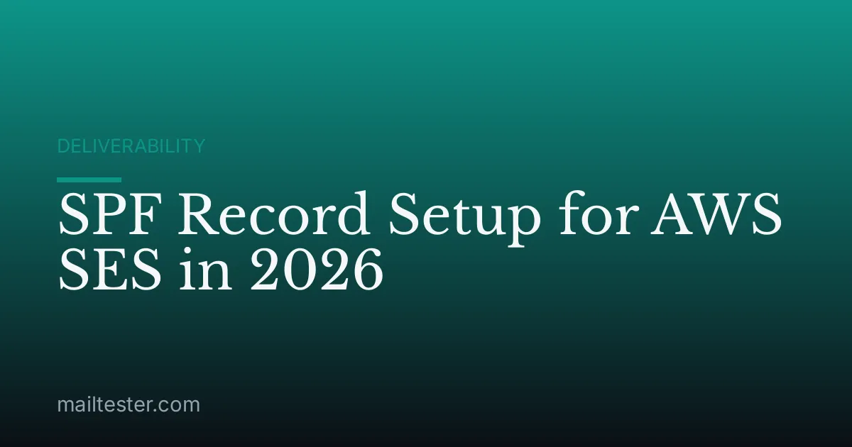 SPF Record Setup for AWS SES in 2026