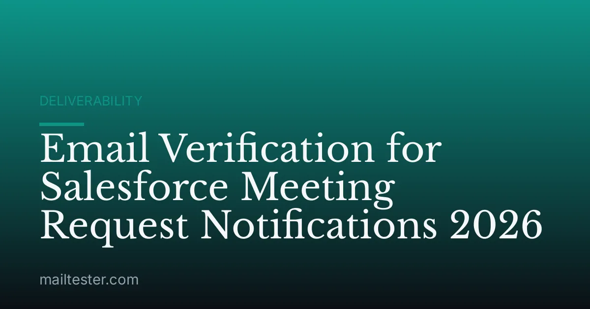 Email Verification for Salesforce Meeting Request Notifications 2026