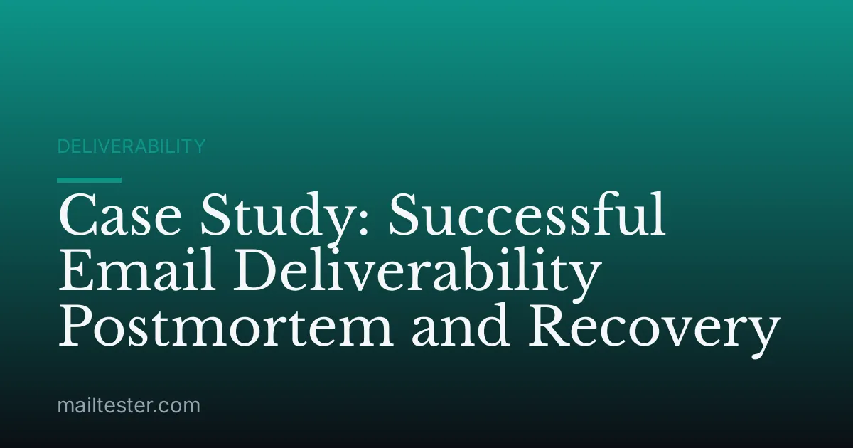 Case Study: Successful Email Deliverability Postmortem and Recovery