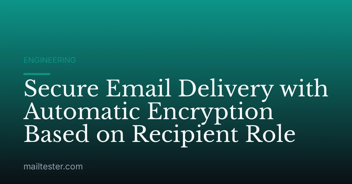 Secure Email Delivery with Automatic Encryption Based on Recipient Role