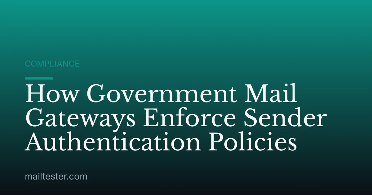 How Government Mail Gateways Enforce Sender Authentication Policies