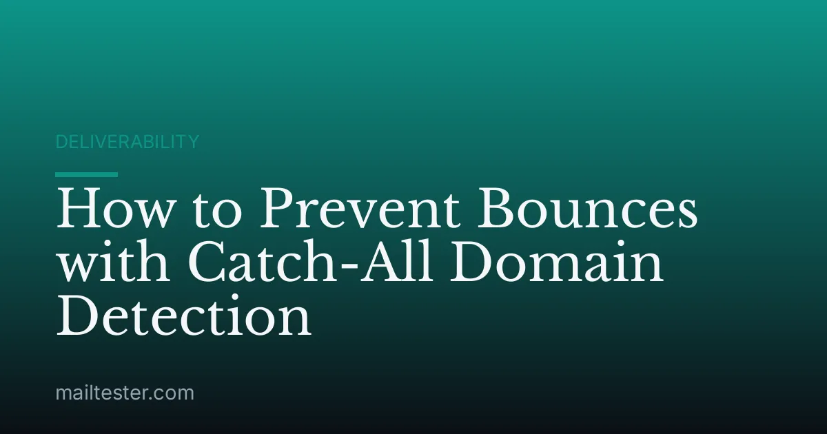 How to Prevent Bounces with Catch-All Domain Detection