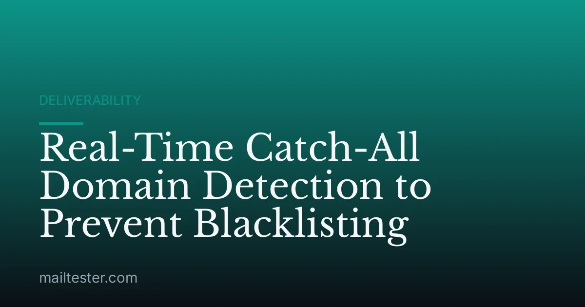 Real-Time Catch-All Domain Detection to Prevent Blacklisting