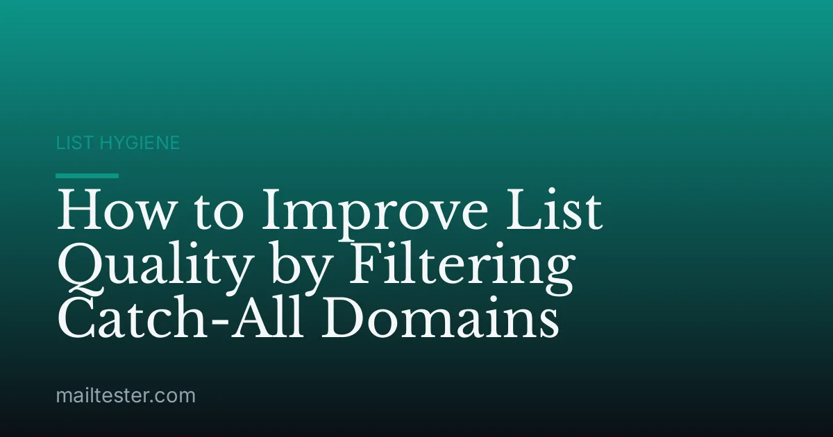 How to Improve List Quality by Filtering Catch-All Domains