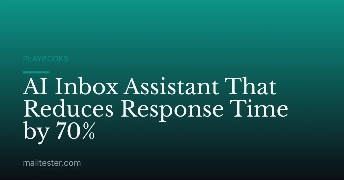 AI Inbox Assistant That Reduces Response Time by 70%
