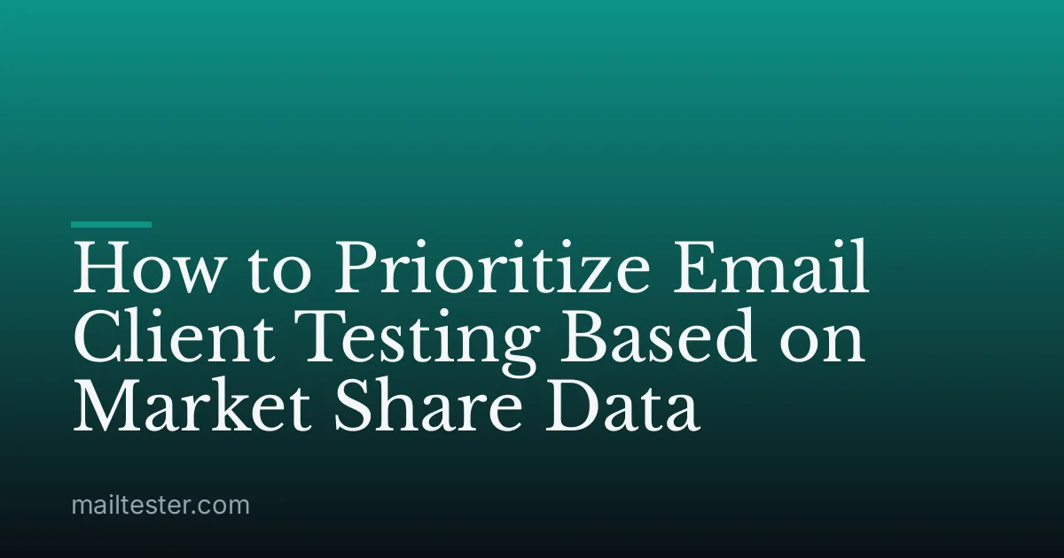 How to Prioritize Email Client Testing Based on Market Share Data