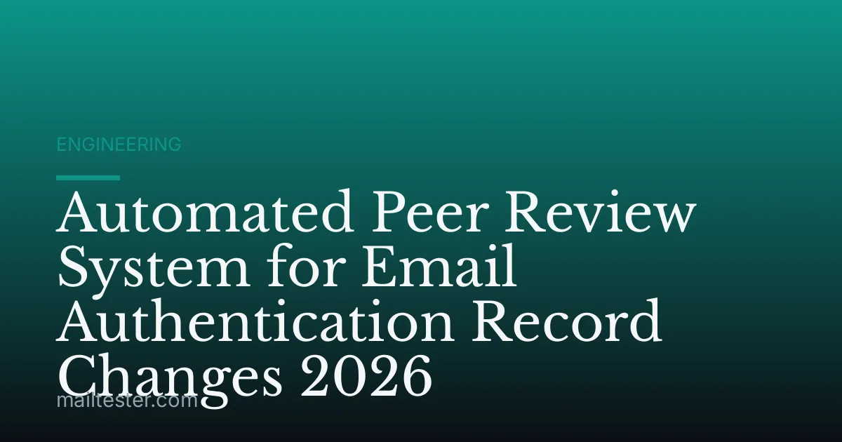 Automated Peer Review System for Email Authentication Record Changes 2026