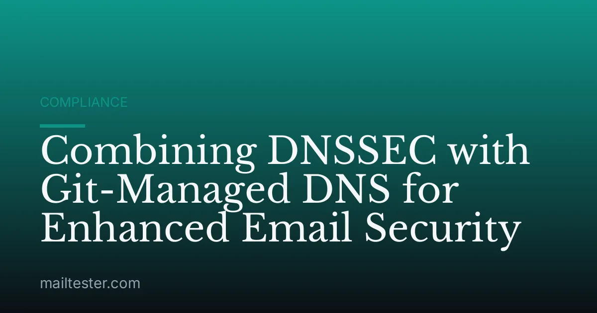 Combining DNSSEC with Git-Managed DNS for Enhanced Email Security