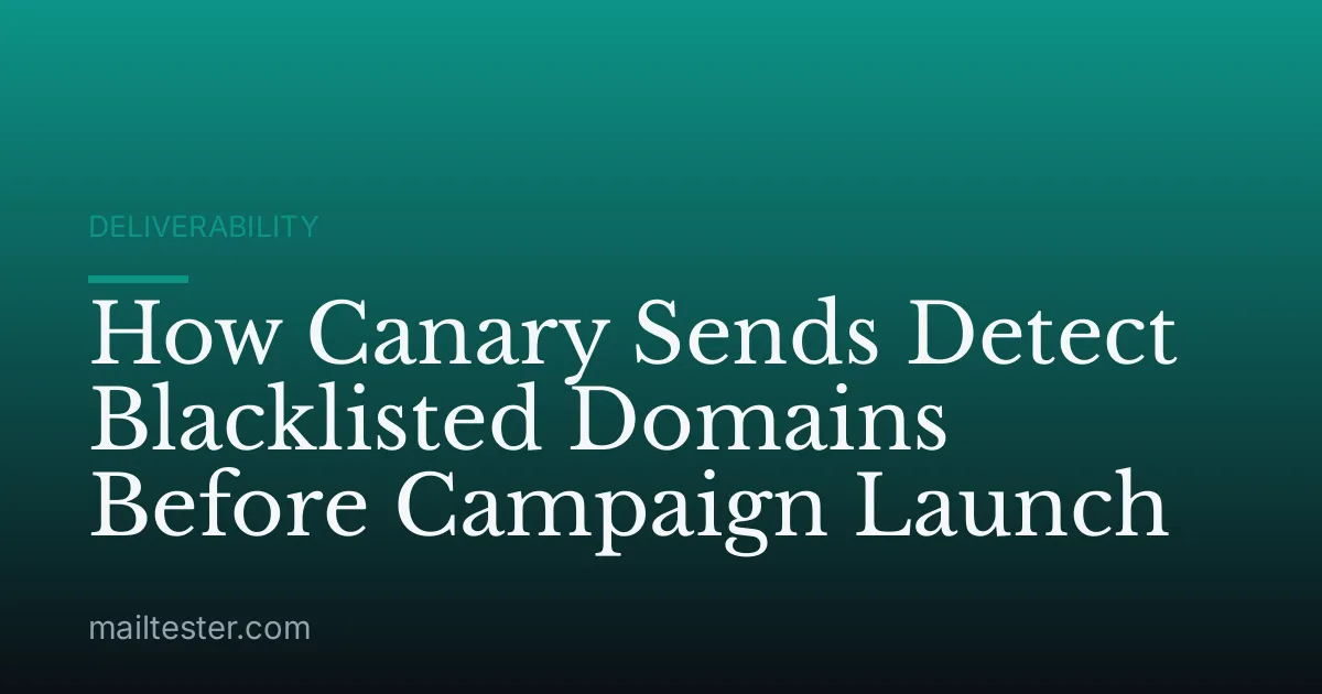 How Canary Sends Detect Blacklisted Domains Before Campaign Launch