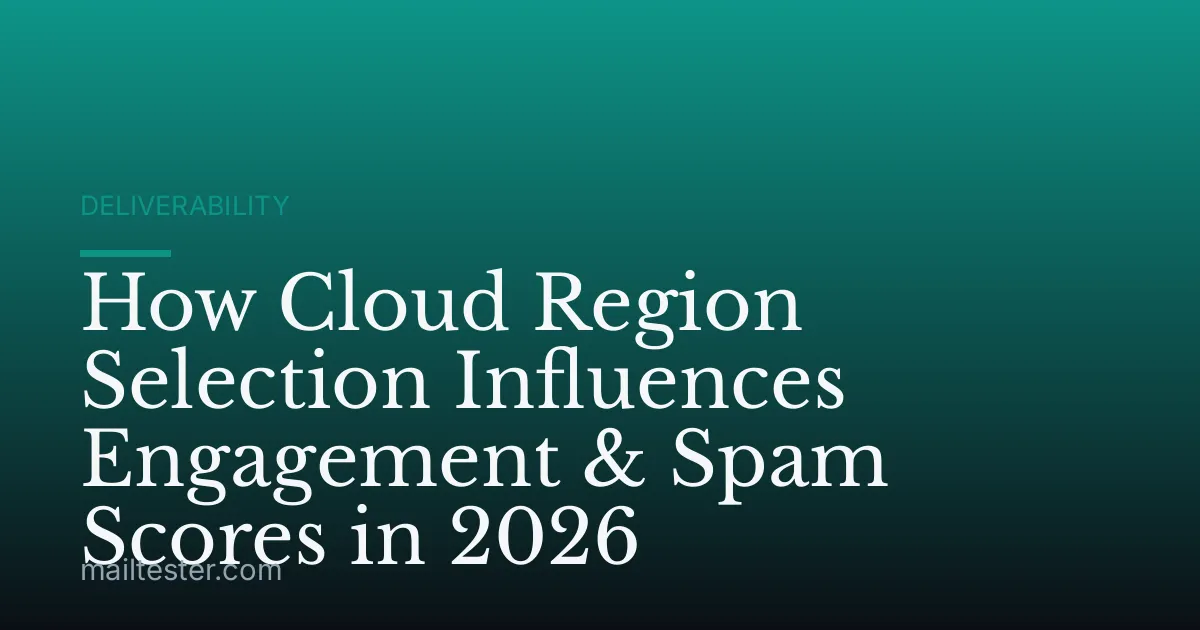 How Cloud Region Selection Influences Engagement & Spam Scores in 2026