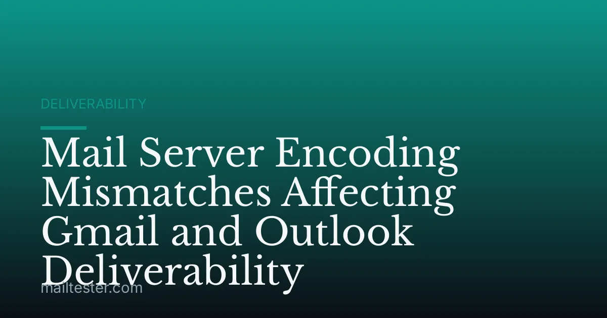 Mail Server Encoding Mismatches Affecting Gmail and Outlook Deliverability