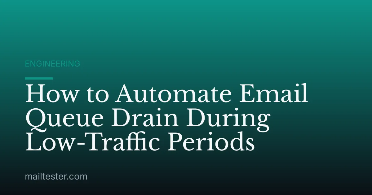 How to Automate Email Queue Drain During Low-Traffic Periods