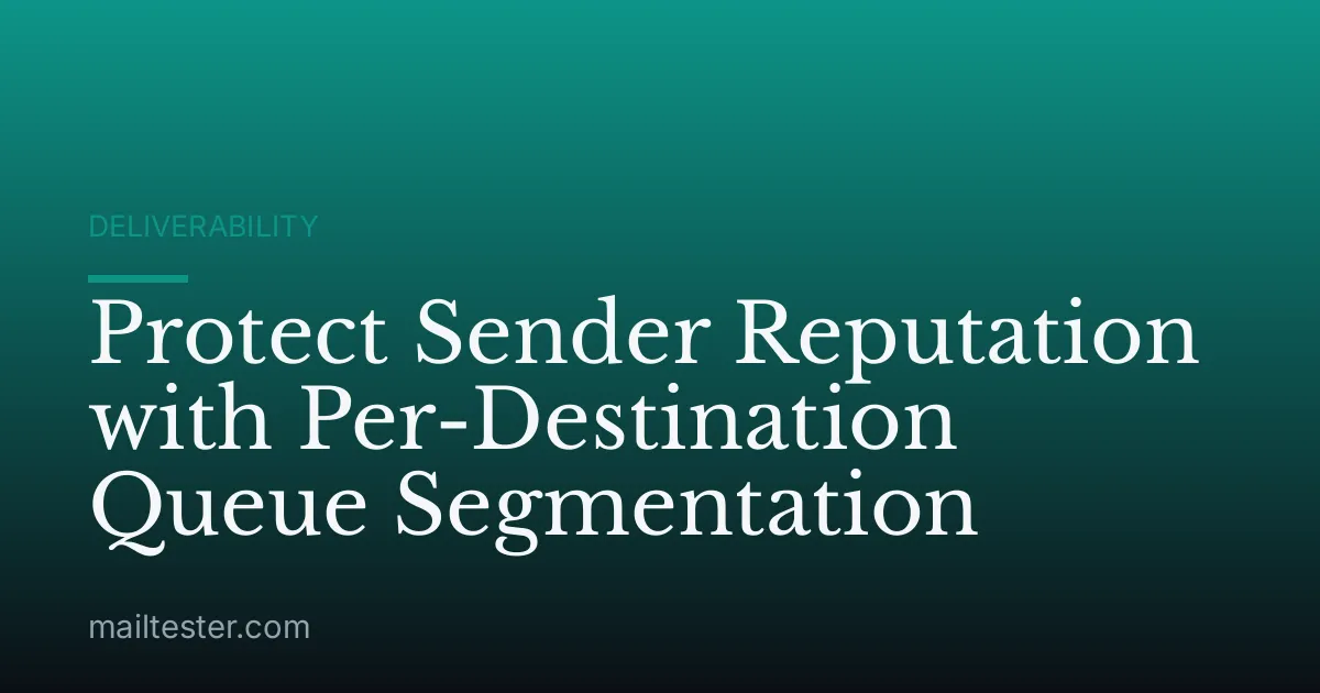 Protect Sender Reputation with Per-Destination Queue Segmentation